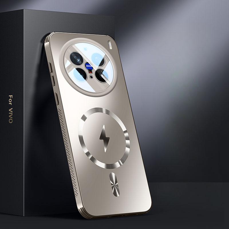 

для Чехол Magsafe для VIVO X200 Pro mini Матовый противоударный защитный чехол для объектива VIVO X100s Pro X100 Ultra Magnetic Shell VIVO X100 Pro золотой