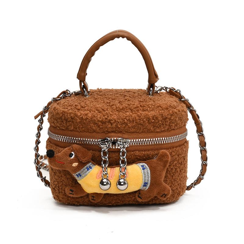 Nischen Lamm flauschige Tasche Damen neue Herbst- und Winter vielseitige Umhängetasche Mini flauschige Tasche
