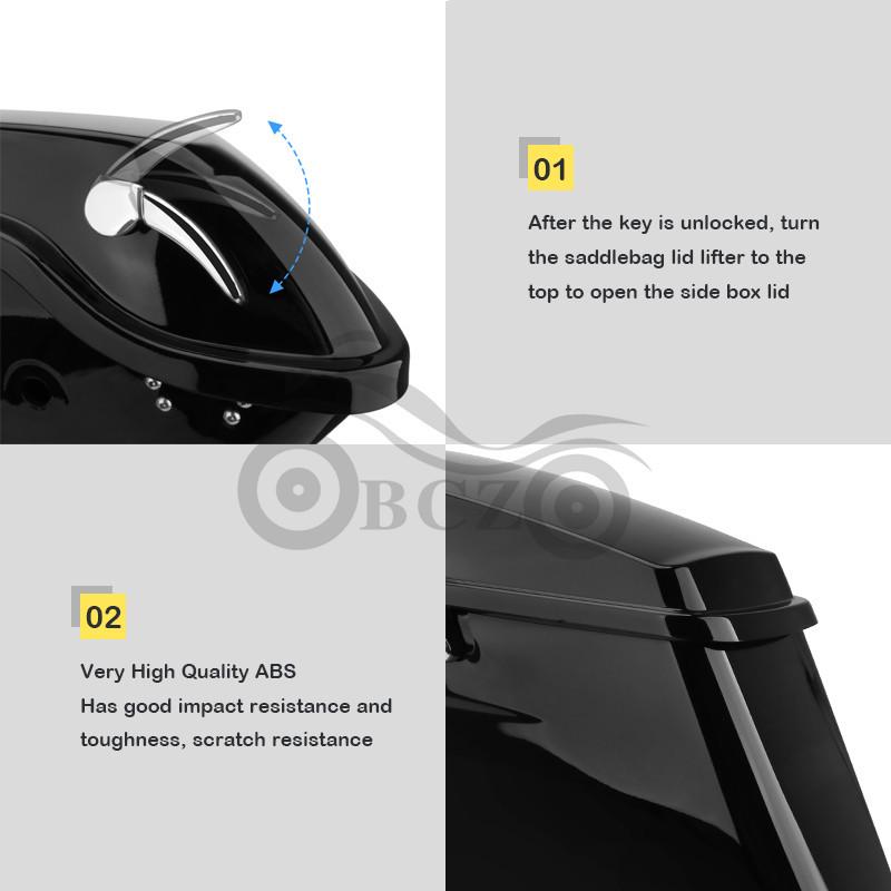 Lockable Side Box for Harley Touring Road King/Street Glide 2014-2020