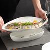 Hotel Candle Heating Furnace Insulation Fish Plate High-End Confinement Club Bright Furnace Tableware Hotel Oversized Fish Plate Commercial