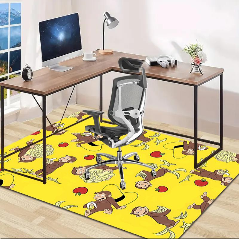 1pc Curious George (6) Design Area Rug - Non-Slip, Soft & Cozy Floor Mat for Living Room, Bedroom, Office - Indoor/Outdoor Decorative Carpet