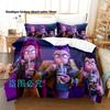 Juego de Cama Kpop Demon Hunters Individual Twin Matrimonial Queen King Tamaño Juego de Cama para Habitación Infantil Fundas Nórdicas Juegos de Sábanas Anime