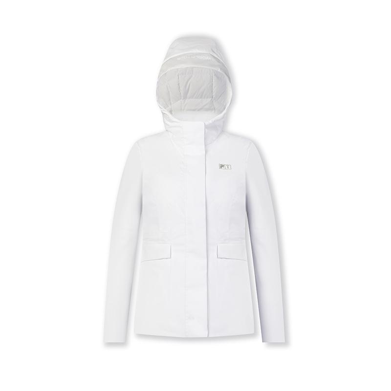 

Fila Удобный универсальный комбинезон с капюшоном на флисовой подкладке, пуховик, женская верхняя одежда, нефритово-белый A11W445919FWT S