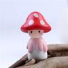 4 Pcs Mushroom Doll Figures Decor Mini Fairy Garden Animal Statue Miniature Garden Moss Micro Landscape Ornaments Resin Craft