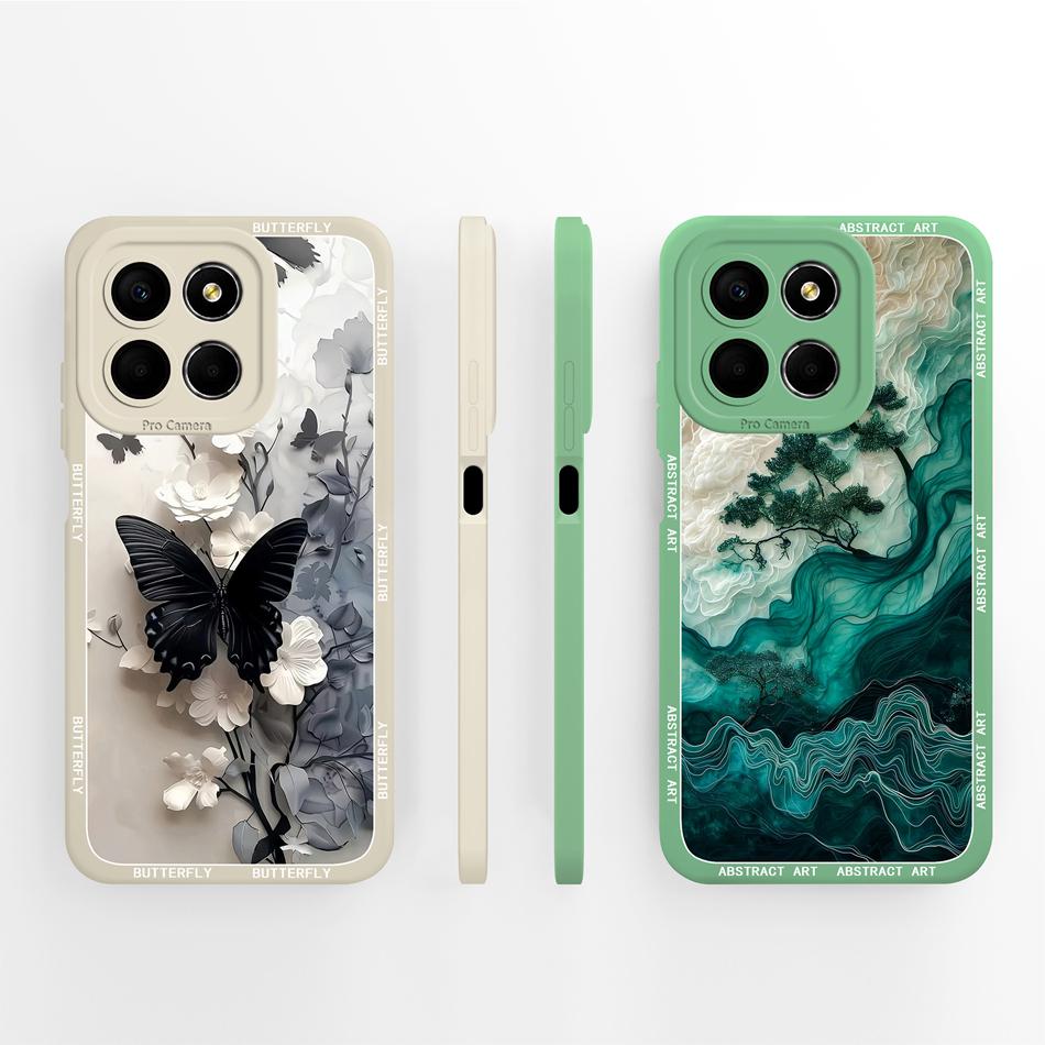 For Honor X8 X8B X8A Case Creative Paiting Cover For HonorX8B Honor X 8 5G Funda Soft Liquid Silicone Anti Drop Phone Back Cover