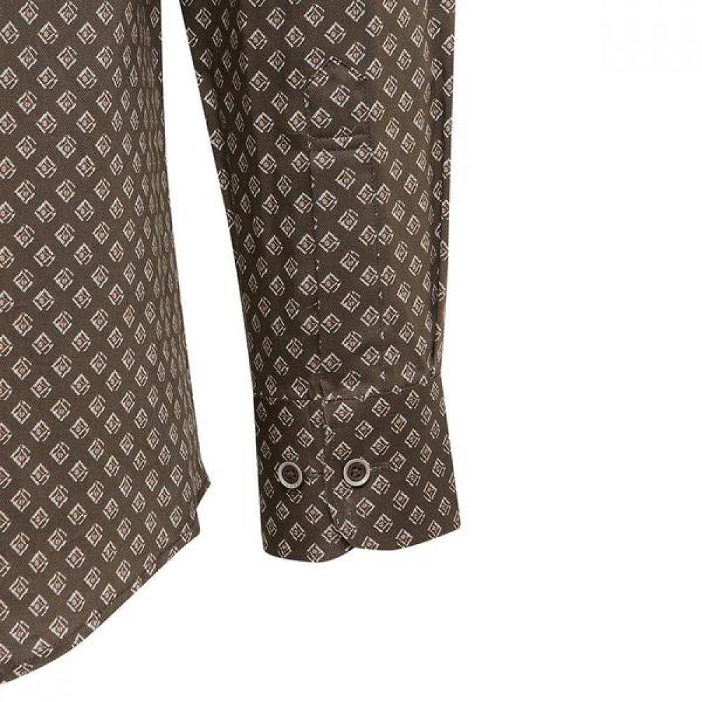 Daks Men S Geometric Pattern Contemporary Fit Long Sleeve Shirt dma1Shdl281w1