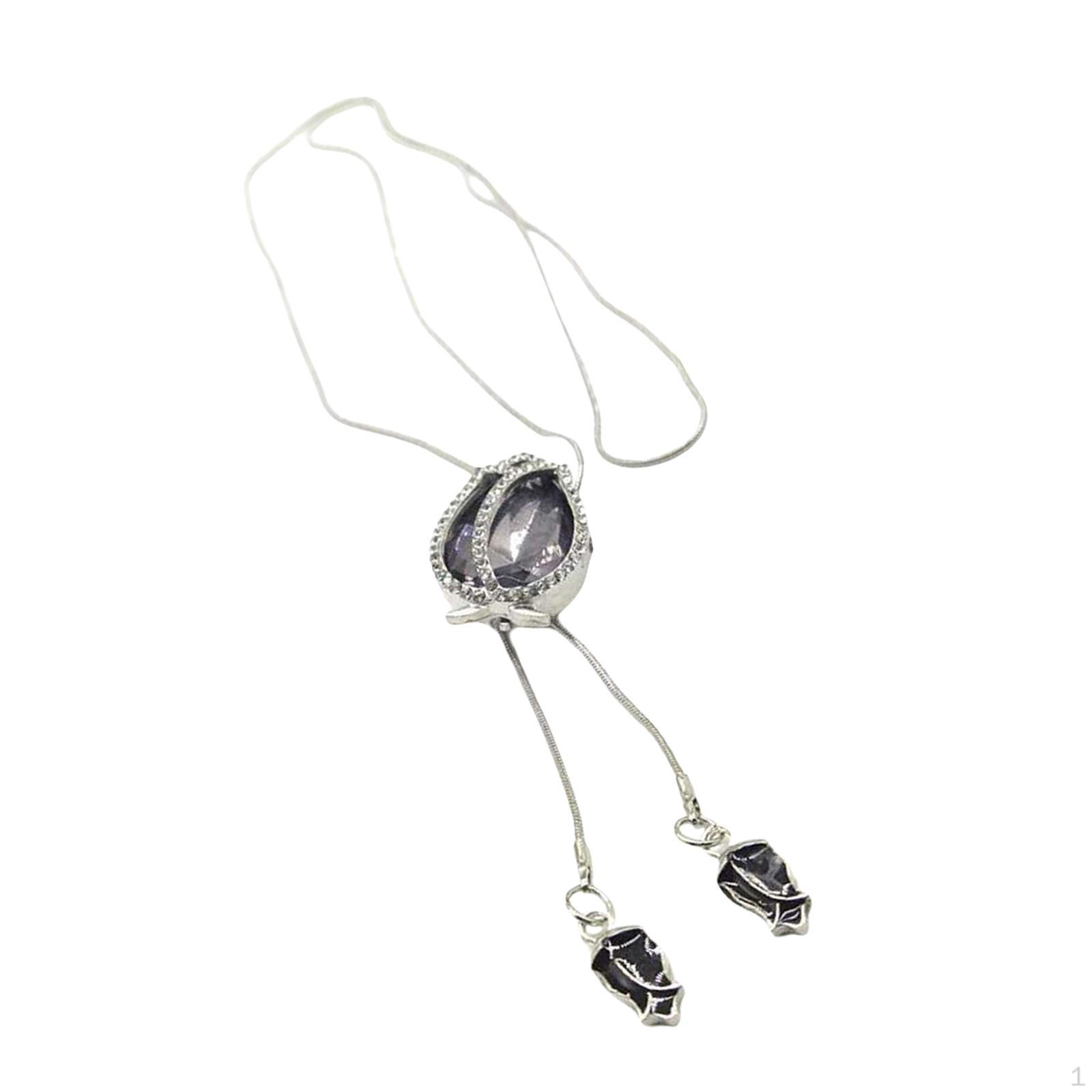 

Pendant Sweater Chain Dressy Collocation Elegant Long Necklace for Party Women сірий колір