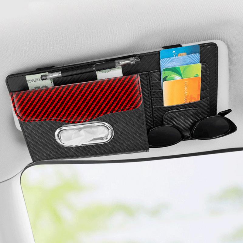 Auto Visor Organizer Auto Interior Accessories Pocket Organizer Sunglasses Holder Car Truck SUV Storage Pouch Holder For Cards