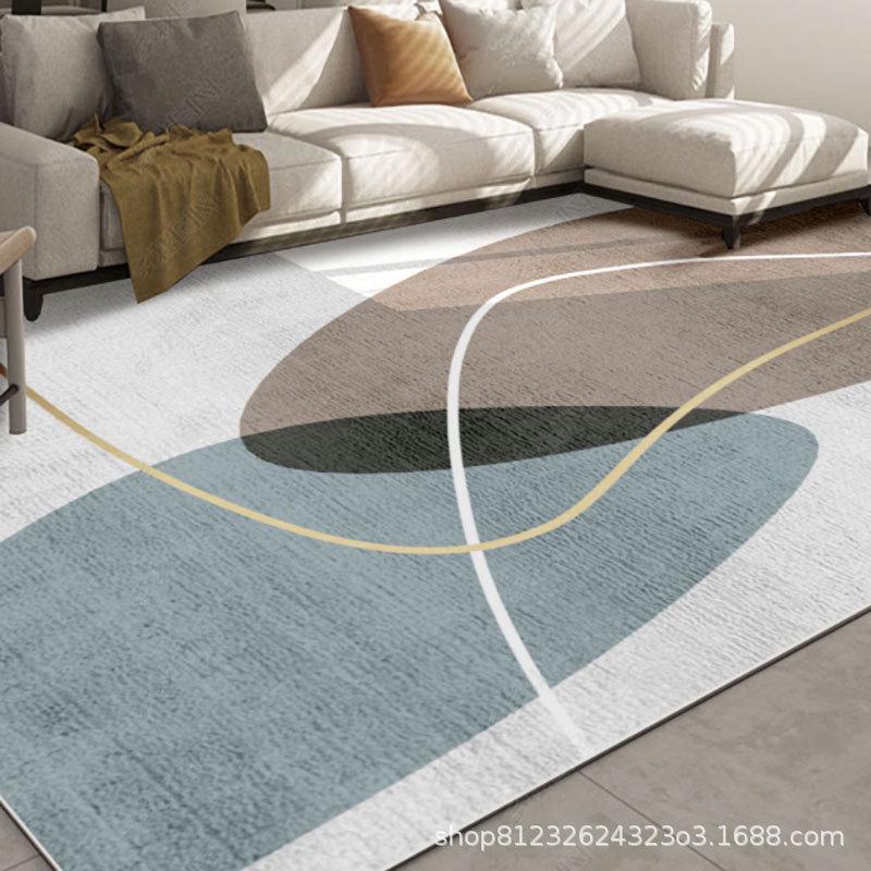 Modern Nordic Luxury Printed Floor Mat for Bedroom & Living Room