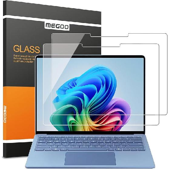 Megoo Glass Screen Protector for Surface Laptop 7 (2024 AIPC, 13.8 Inch) - Scratch Resistant, High Sensitivity, Bubble-free Instalation, Ultra Clear,