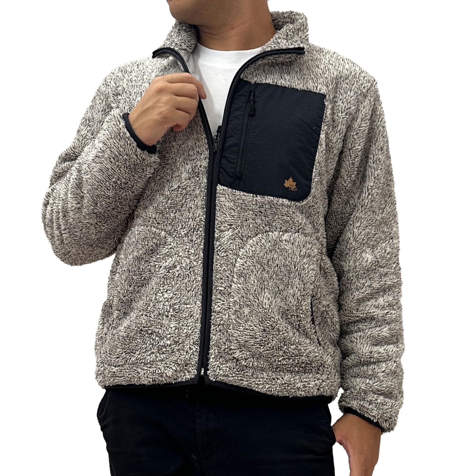 

Мужская куртка с флисовой подкладкой Logo Spark с отдельными карманами, размеры M, L и LL (JP, Алфавит, M, Темно-коричневый)