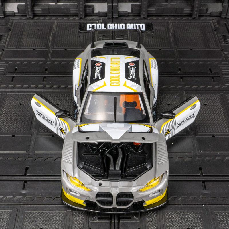 Simulation M4 GT3 Alloy Sports Car Car Model Sound And Light Can Open The Door Children's Toy Car Gift