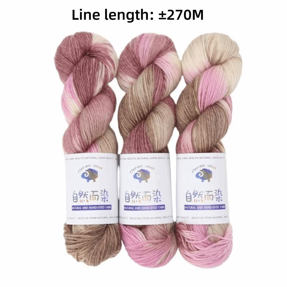 100g/rolka Ręcznie Barwiona Wełna Merynosów 270M Tęczowa Przędza dla Dzieci Sweter Szalik Czapka Tkany