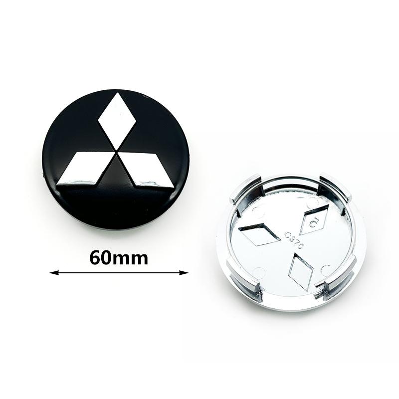 4 SZTUKI 58/60/81mm Kołpaki do Kół Samochodowych Felg Dekielki Środkowe z Emblematem Dla Mitsubishi Ralliart Lancer Cordia Pajero Outlander L200 EVO Colt