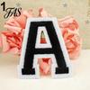 Parche termoadhesivo con motivo bordado de letras AZ para coser en la ropa