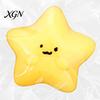 Squeeze Toy with Bell Ball Chain Cartoon Weather Stress Relief Slow Healing Rising Star Moon Snowflake Cloud Sensory Fidget Decompression Gadget