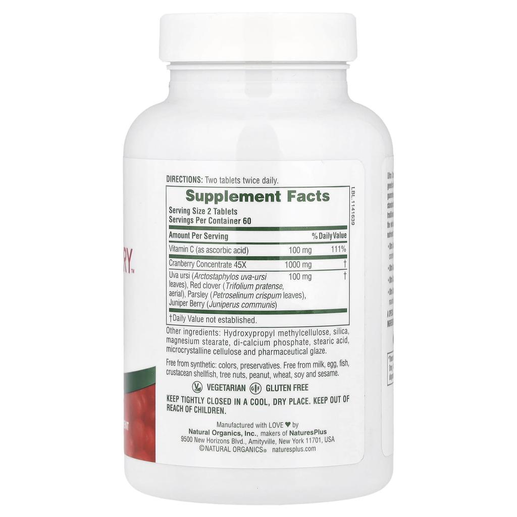 Western Ultra Cranberry™ with Vitamin C, 120 Tablets