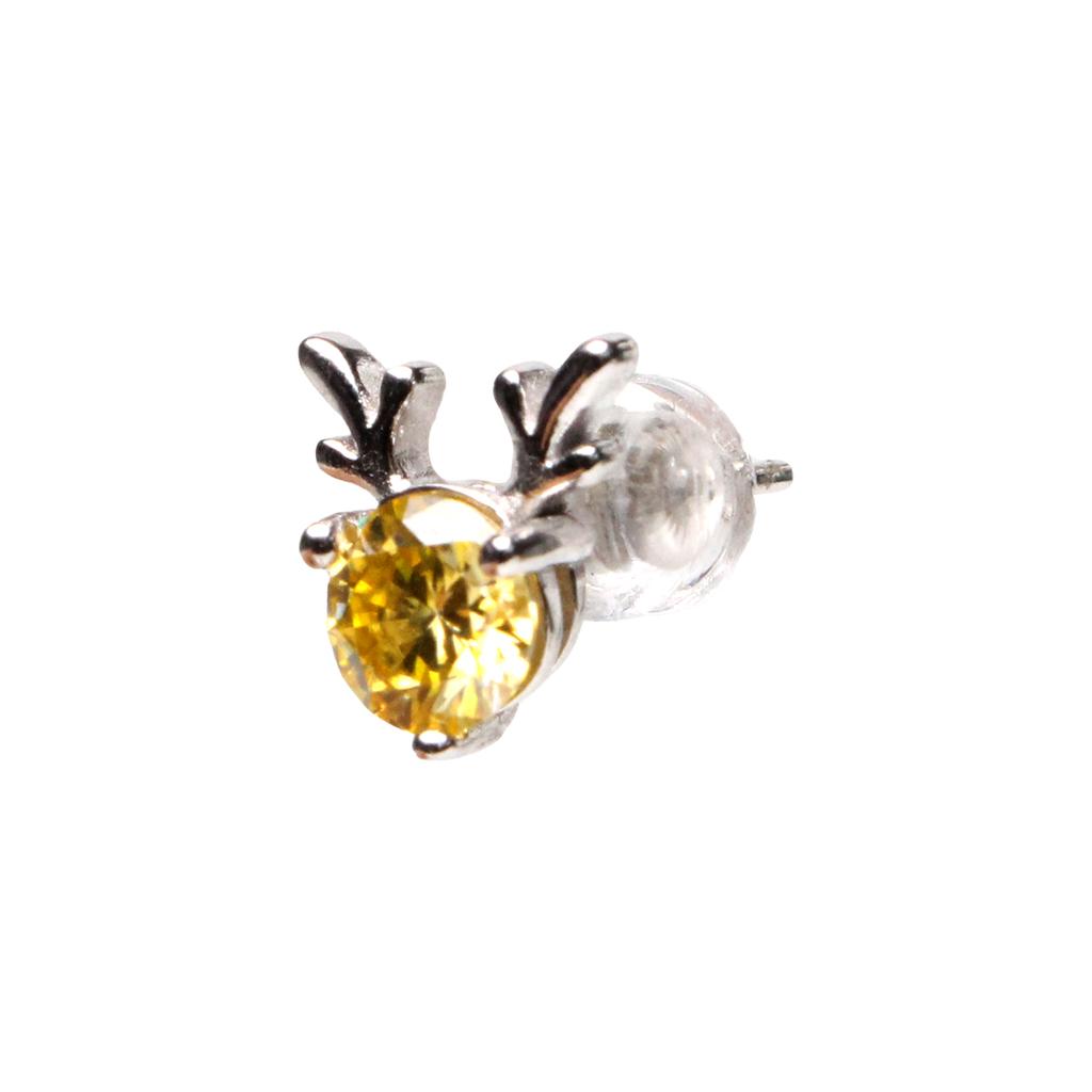 Bien Vetu Yellow Moissanite Earrings 0.5 Carat Rudolph