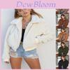 Cozy And Fashionable Womens Warm Teddy Bear Pocket Fluffy Fleece Fur Jacket Coat