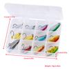 12 Stück Box-Set Metalllöffel Angelköder Wobbler Casting Jigging Angelzubehör Pesca Döbel, Einzelhaken Spinnerköder Forelle Barsch