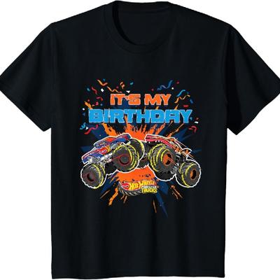 Kinder Hot Wheels Monster Trucks - It's My Birthday T-Shirt