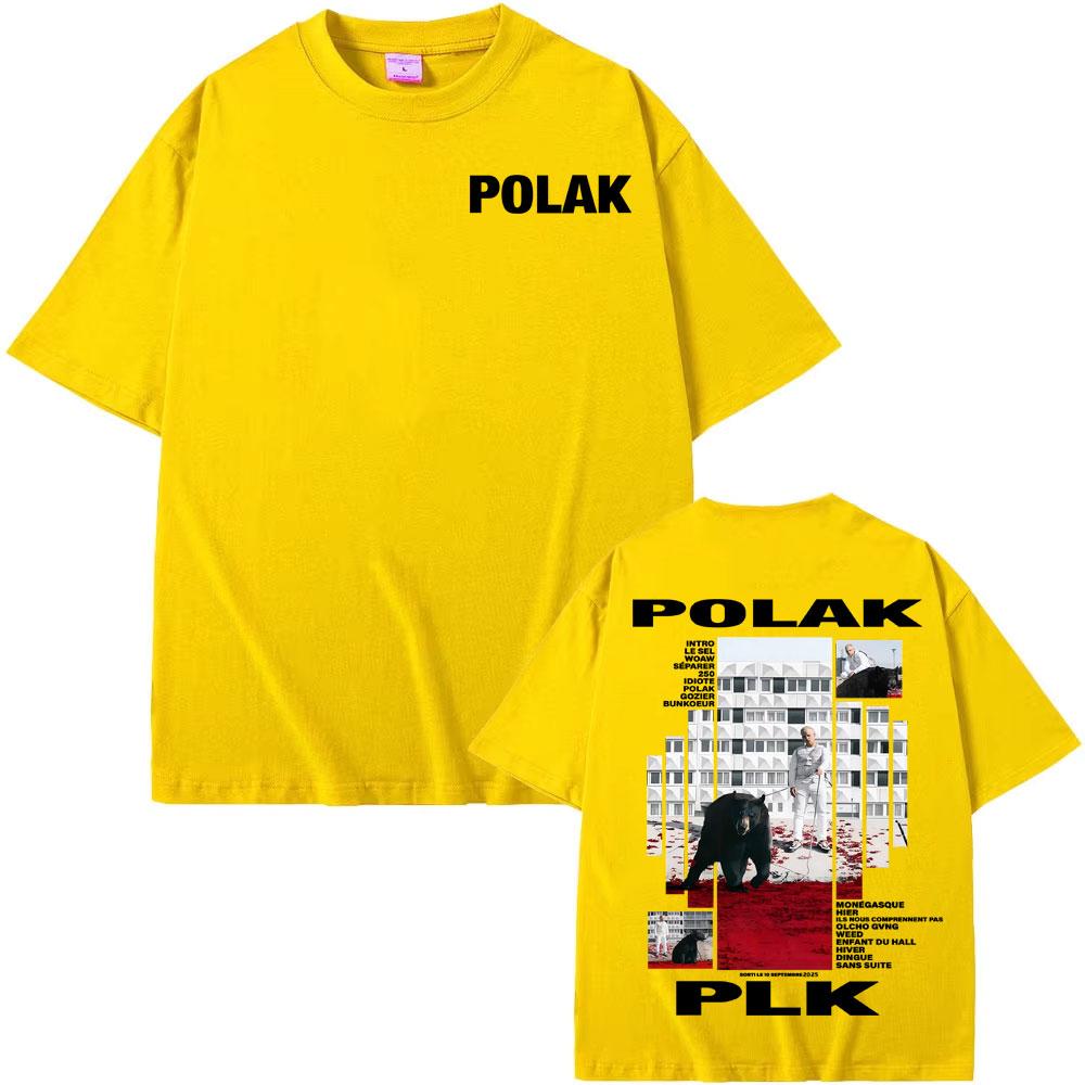 Rapper Plk Polak Album Series 2025 Cover T-shirts for Unisex Vintage 90s Hip Hop Street T Shirt Unisex Casual 100% Cotton T-shirt Tops