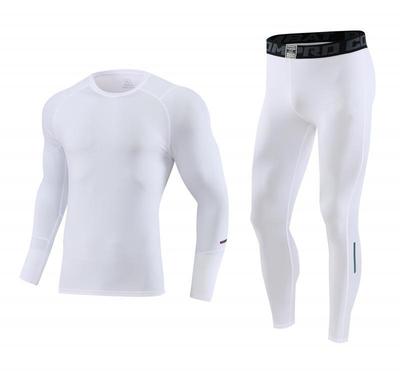2024 XIN Men Round Neck Long Sleeve T-shirt Full Length Tights Compression Sportwear Set