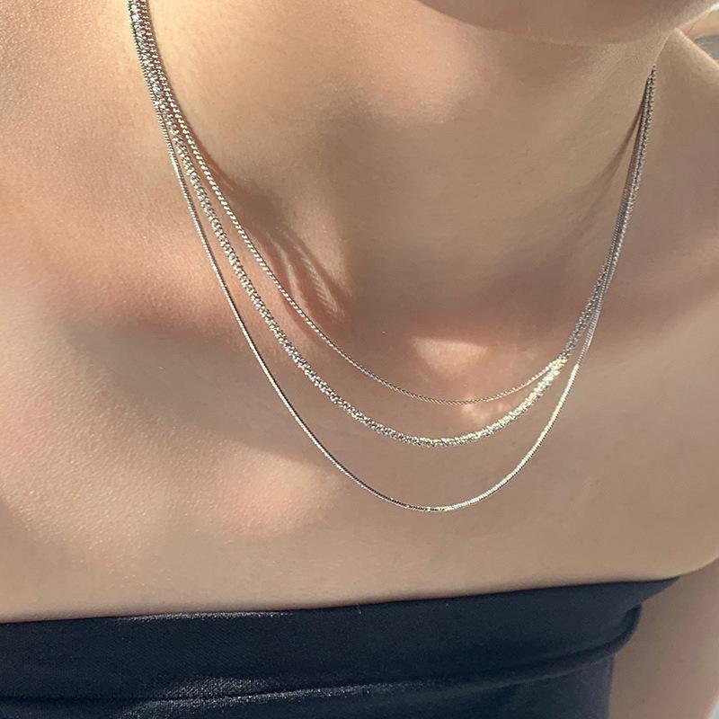 Aria necklace is simple, light luxury, high-end, niche design, versatile, cold style, collarbone chain, women s simple stacking