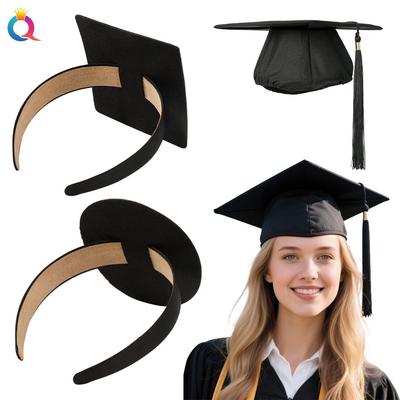 2 bucăți de absolvire cască cu bandă de susținere pentru absolvire, inserție cu bandă de susținere, asigură capacul de absolvire și coafura, instrument academic, accesorii pentru cască