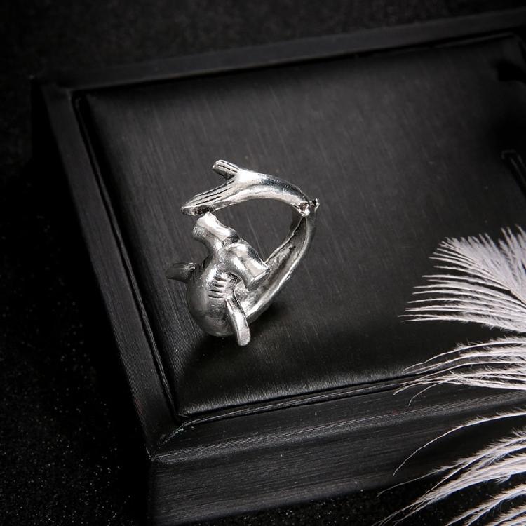 Ins 2x Adjustable Knuckles Rings for Creative Shark Rings Dance Party Jewelry De