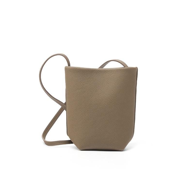 Togo First Layer Cowhide Leather Mobile Phone Bag Small Bag Versatile Casual Design Sense Niche Women's Shoulder Messenger Bag