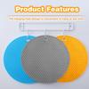3Pcs Rubber Jar Opener,Round Large Jar Opener Gripper Pad Kitchen Non-Slip Coasters for Weak Hands,6.7x6.7Inch(Gray,Blue,Orange)