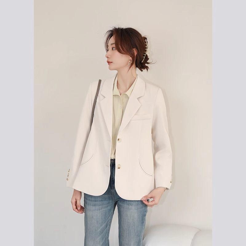 Suit Jacket Women's New Korean Small Design Sense Niche Spring and Autumn Thin Small Suit Top