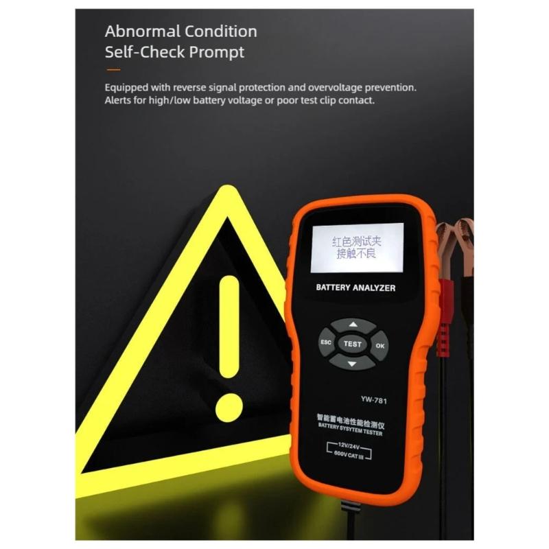 Multifunction Car Battery Tester For Light Trucks SUVs 12V 24V Systems Fast Accurate Diagnostic Device