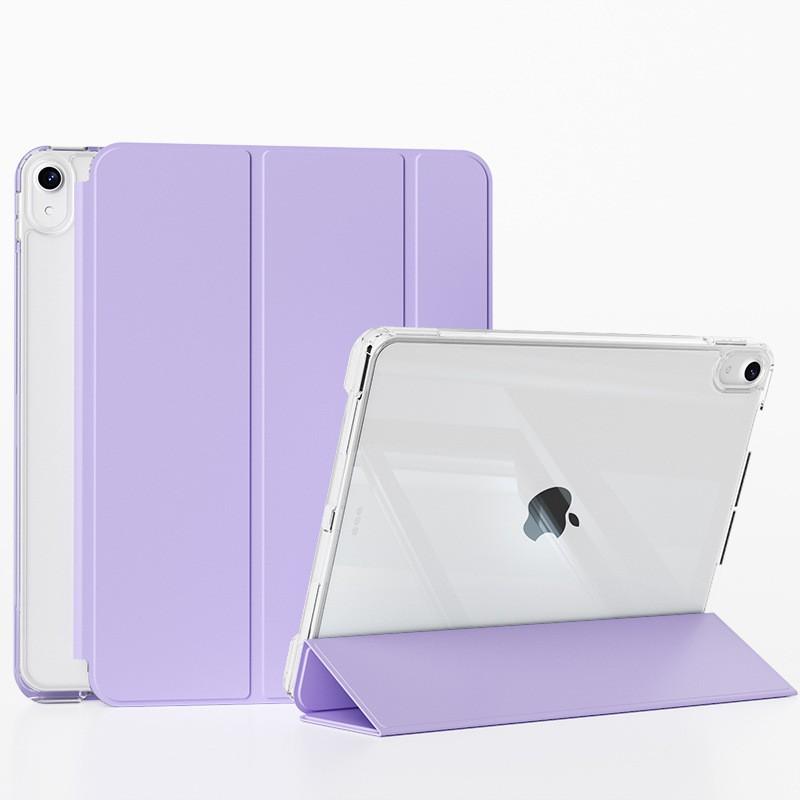 IPad 10th Gen 11-inch Clear Acrylic Case With Pencil Holder 3-Fold Stand Shockproof Sleep/Wake Function