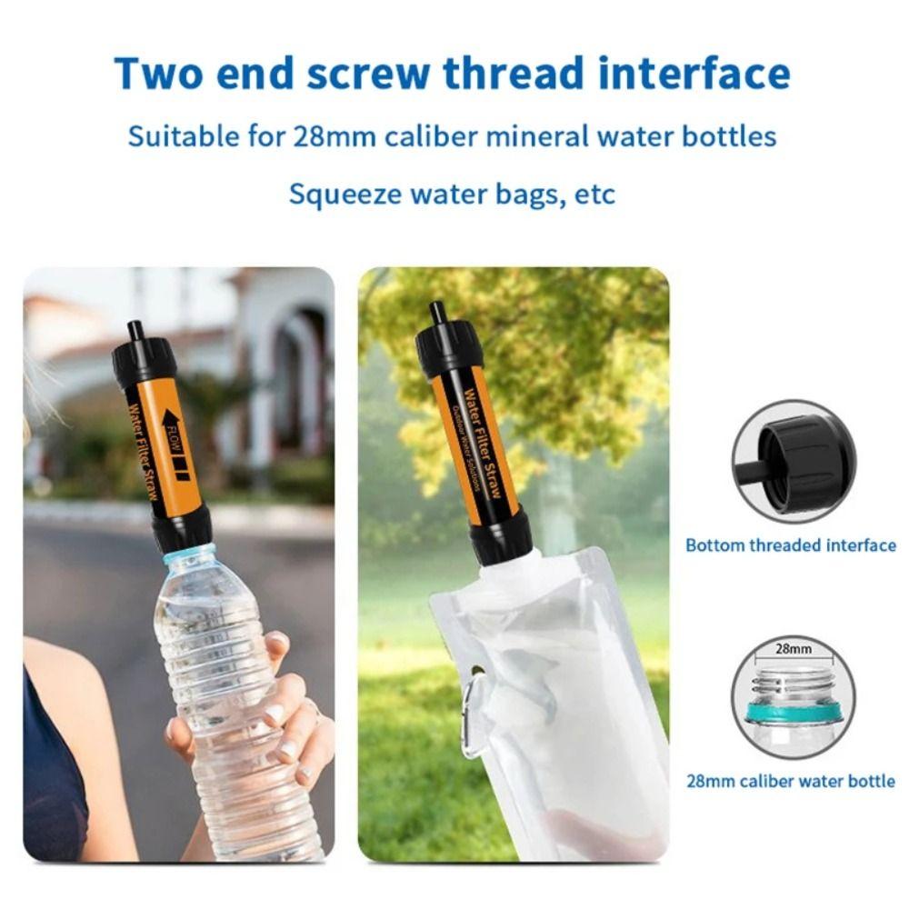 Straw Purification Water Filter Mini Drinking Water Filtering Straw  Emergency