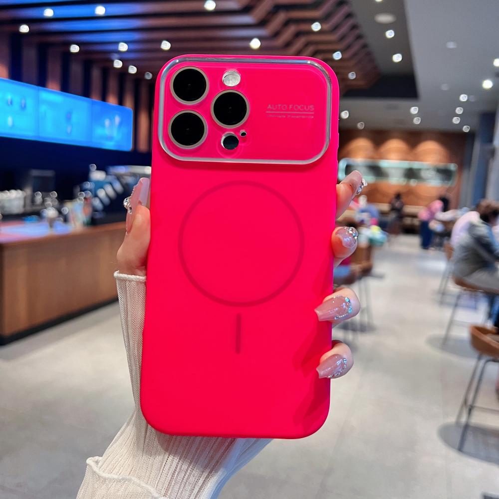 Compatible with IPhone 17, Large Window Liquid Silicone Full Coverage, Apple 16 Thin Circle Magnetic Charging Protective Case