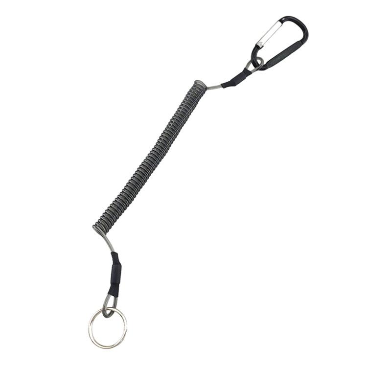 1Pc Mountaineering Buckle Wire Rope Fishing Gear Missed Rope Key Anti-lost Lanyard Retractable Fast