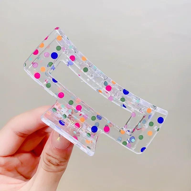 New Women Print Flower Hair Claw Tough Colorful Plastic HairClip Large Size Hair Clamps Crab Hairpin Hair Accessories Girl Gift