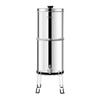 Gravity-fed Water Filter System, 2.25G 304 Stainless-Steel Countertop Water Filtration System, Reduces Lead and up to 99% of Chlorine, with 2 Ceramic