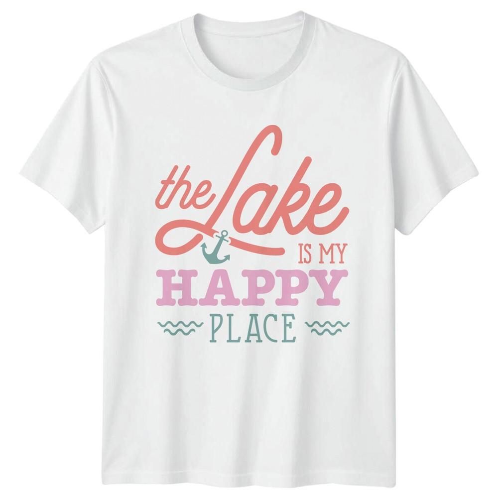 The Lake Is My Happy Place Anchor Nature Lake Lover TShirt S