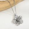 Golden Dopamine Style Flower Pendant Necklace for Women New Trend Wrinkled Choker Wedding Gifts Accessories