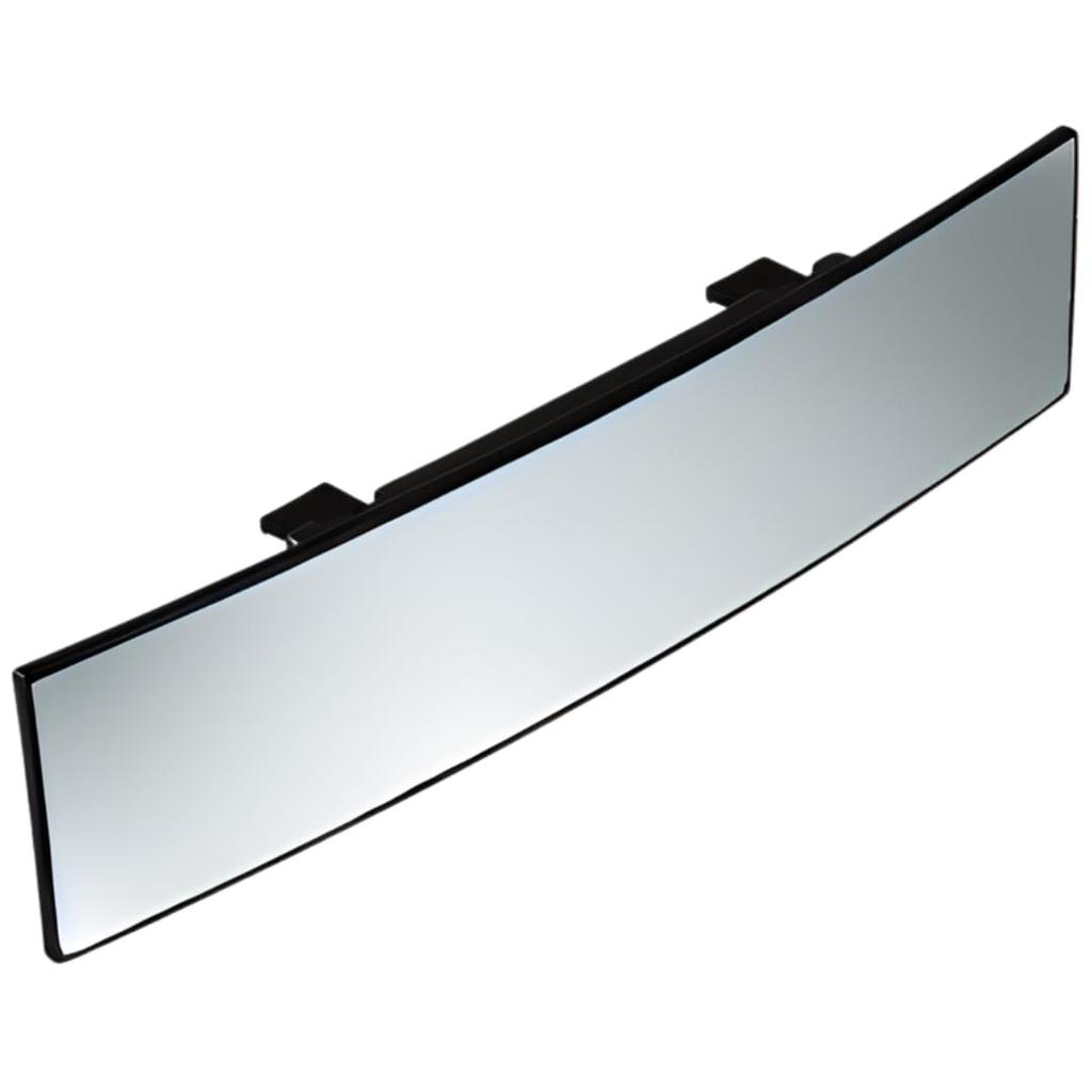 Store88 Car Rearview Wide for Standard and Light Cars Mirror, Large, Silver, Curved, Angle, 300mm,
