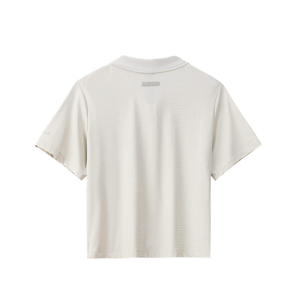 Anta Comfortable Short Sleeve Polo Shirt Women Tops Digital-Mist-Gray 162537114-1