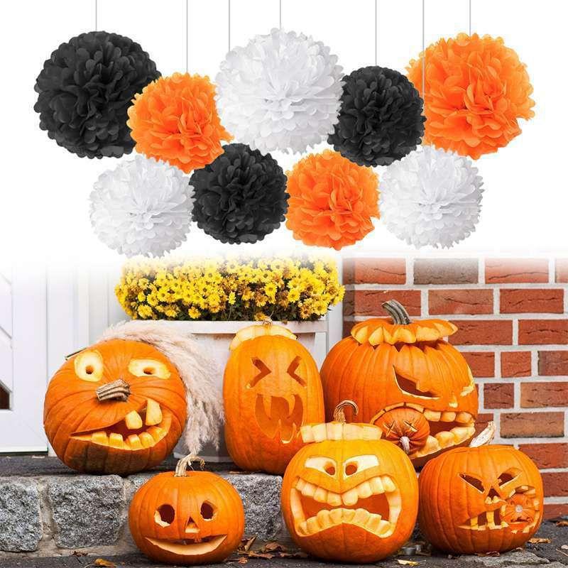 9pcs 8 10 Tissue Paper Pom Poms Ball Wedding Birthday Party Baby Decor Room