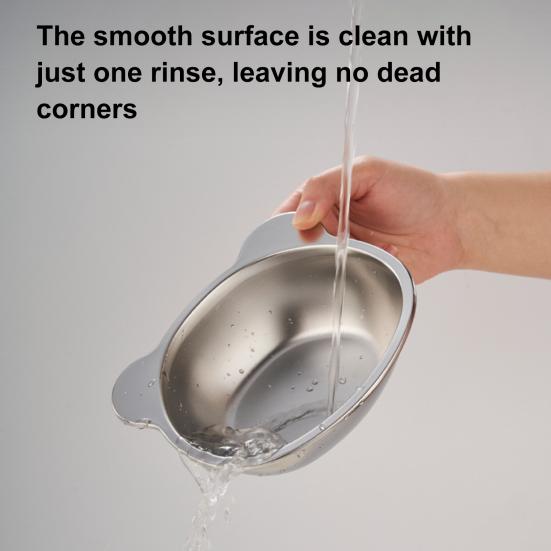 Stainless Steel Elevated Cat Bowl Tilted Raised Cat Bowl with Metal Stand