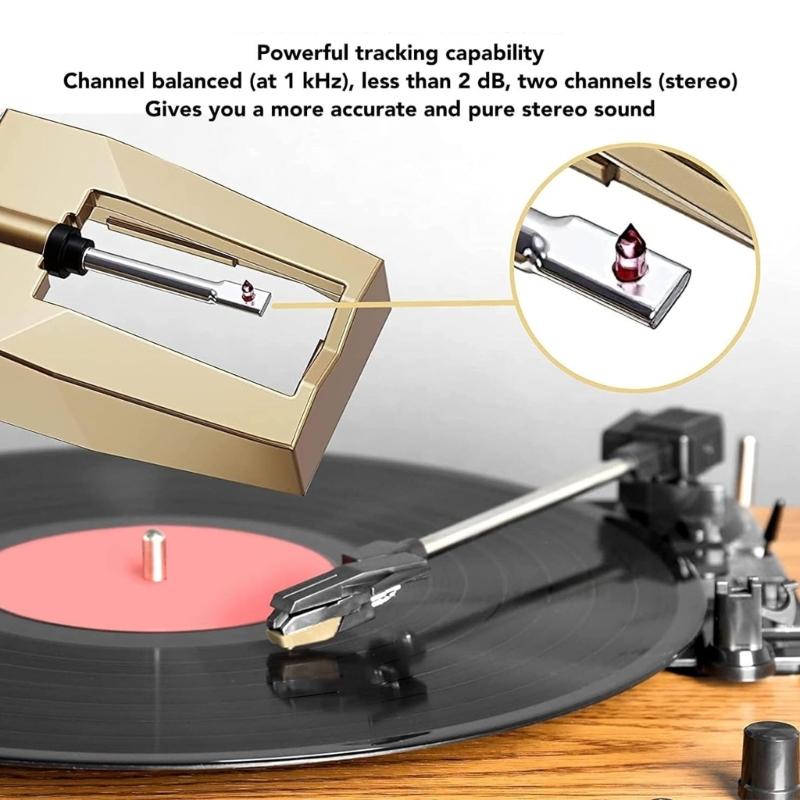 Diamond Tip Record Player Needle Cleaning Brush Phonograph Part Needle Replacement Plastic Texture for Record Players