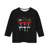 Tricou casual cu mâneci 3/4 pentru copii, cu gât rotund și imprimeu pentru Ziua Independenței