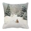 Peach Skin For Sofa Santa Claus Christmas Decor Tree Gift Pillow Pillowcase Cushion Cover Ornament