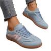 Women's Suede Casual Athletic Shoes Lightweight Low Top Lace Up Sneakers Comfortable Walking Footwear for Everyday Use